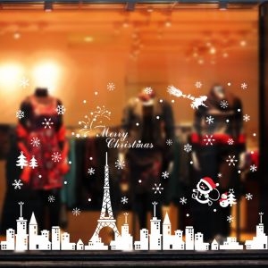 Decal dán tường Decal Noel 115 - Những tháp nhà trắng mùa noel Decal dán tường Decal Noel 115 - Những tháp nhà trắng mùa noel