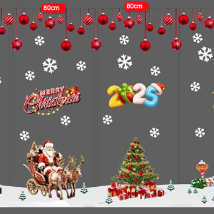 Decal dán tường Decal Noel 2025 - Ông già Noel  Decal dán tường Decal Noel 2025 - Ông già Noel