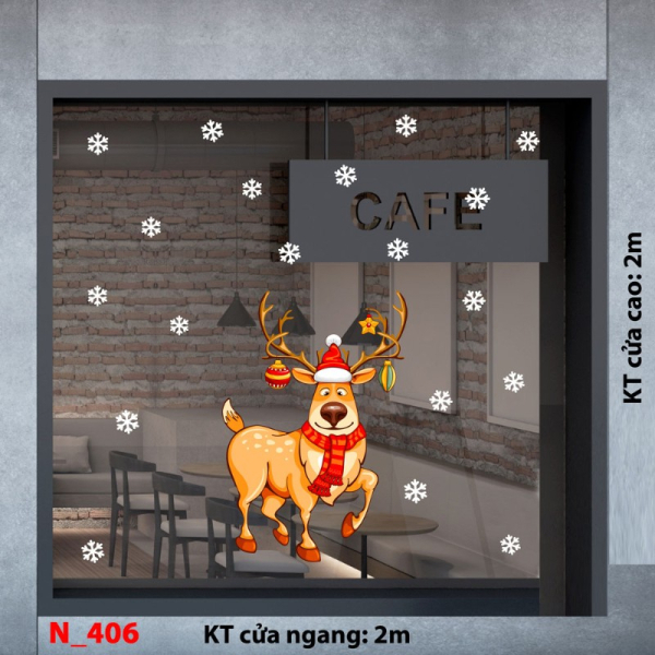 Decal dán tường Noel 406 