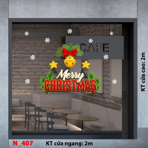 Decal dán tường Decal Noel 407 