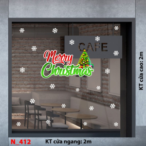 Decal dán tường Noel 412