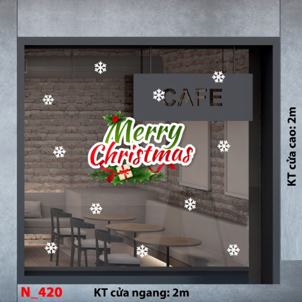 Decal dán tường Noel 420