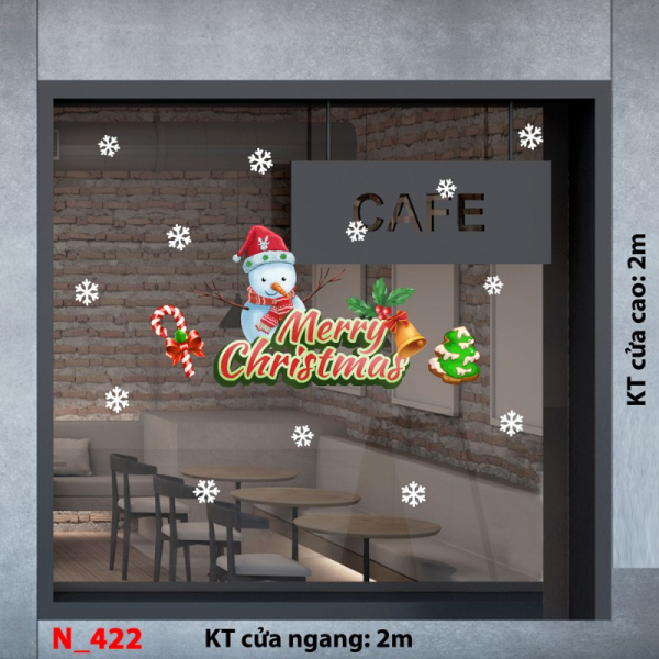 Decal dán tường Noel 422