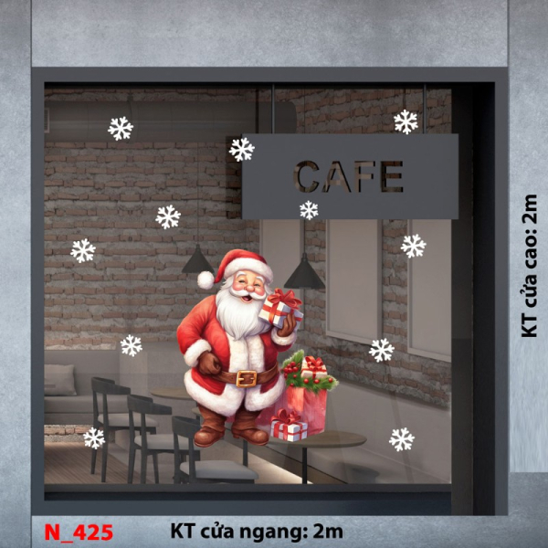 Decal dán tường Noel 425