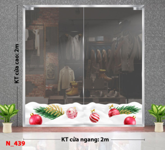 Decal dán tường Decal Noel 439 -Chân tuyết 2m Decal dán tường Decal Noel 439 -Chân tuyết 2m