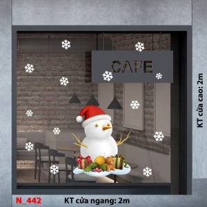 Decal dán tường Decal Noel 442- Người tuyết Decal dán tường Decal Noel 442- Người tuyết