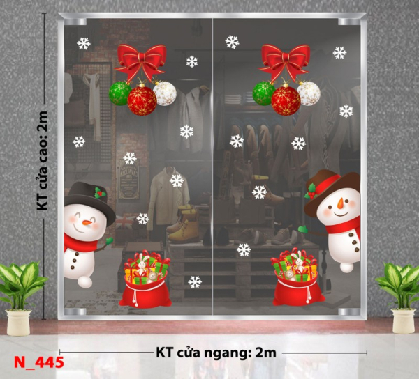 Decal dán tường Decal Noel 445 - Người tuyết Decal dán tường Decal Noel 445 - Người tuyết