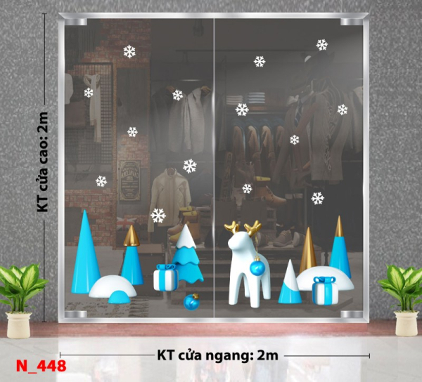 Decal dán tường Decal Noel 448 -Tuần lộc Decal dán tường Decal Noel 448 -Tuần lộc