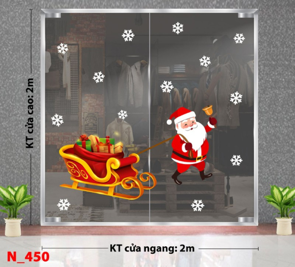 Decal dán tường Noel 450