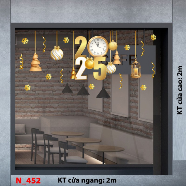 Decal dán tường Decal Noel 452 -Qủa châu Decal dán tường Decal Noel 452 -Qủa châu