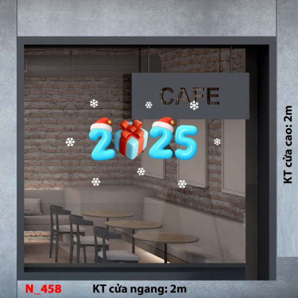 Decal dán tường Decal Noel 458 - Decal dán tường Decal Noel 458 -