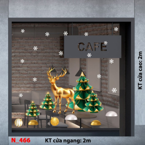 Decal dán tường Decal Noel 466 -Tuần lộc vàng Decal dán tường Decal Noel 466 -Tuần lộc vàng