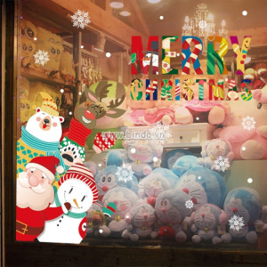 Decal dán tường Decal Noel 47 - Ông già Noel và bạn Decal dán tường Decal Noel 47 - Ông già Noel và bạn