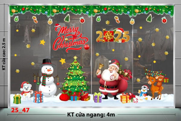 Decal dán tường Noel 47-combo 4m Decal dán tường Noel 47-combo 4m