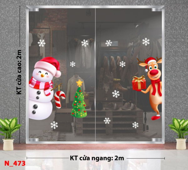 Decal dán tường Noel 473 -Chào giáng sinh