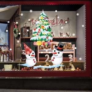 Decal dán tường Noel 57 - Đôi bạn tuyết