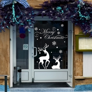 Decal dán tường Noel 58 -Tuần lộc tuyết