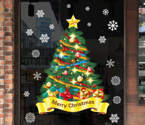 Decal dán tường Decal Noel 8106 - cây thông xanh (H) Decal dán tường Decal Noel 8106 - cây thông xanh (H)