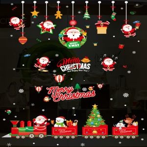 Decal dán tường Noel 96 - Đoàn tàu và dây trang trí noel