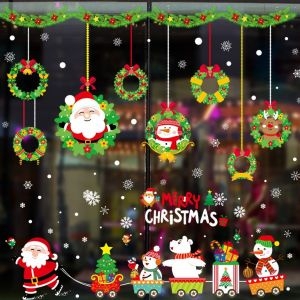 Decal dán tường Noel 99 - Ông già noel kéo đoàn tàu thú 1