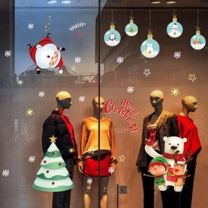 Decal dán tường Decal Noel-Cây thông, dây treo photo và bạn Decal dán tường Decal Noel-Cây thông, dây treo photo và bạn