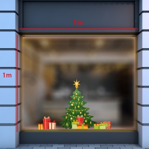 Decal dán tường Decal Noel-Cây thông và quà giáng sinh Decal dán tường Decal Noel-Cây thông và quà giáng sinh