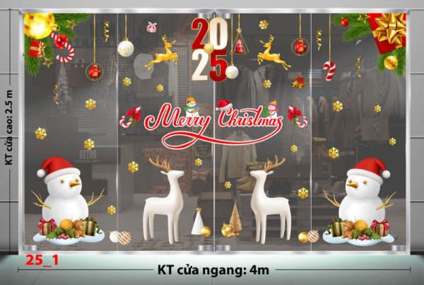 Decal dán tường Decal Noel combo 1- Tuần lộc trắng Decal dán tường Decal Noel combo 1- Tuần lộc trắng