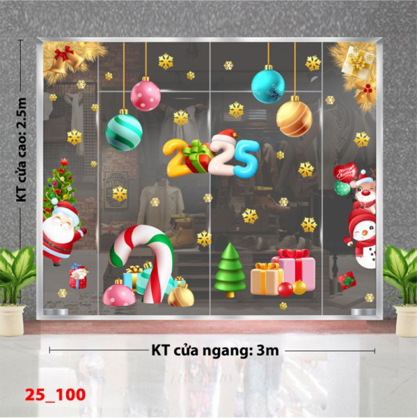 Decal dán tường Noel combo 100