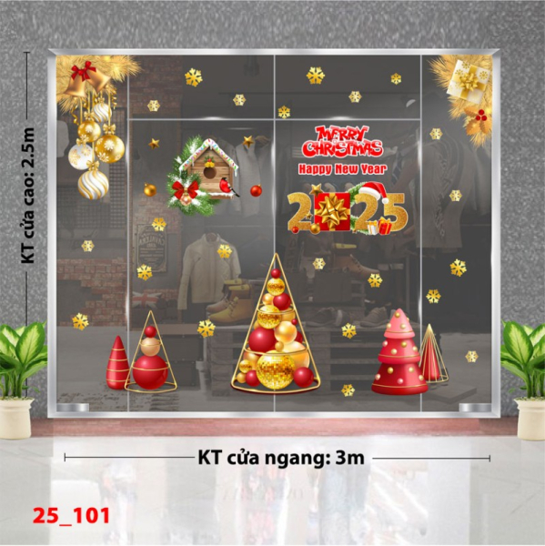 Decal dán tường Noel combo 101