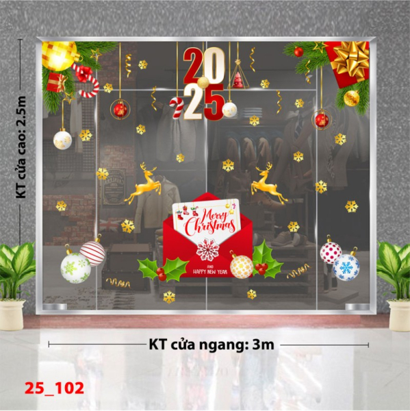 Decal dán tường Noel combo 102 