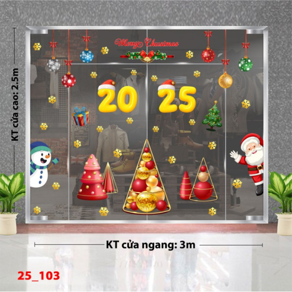 Decal dán tường Noel combo 103