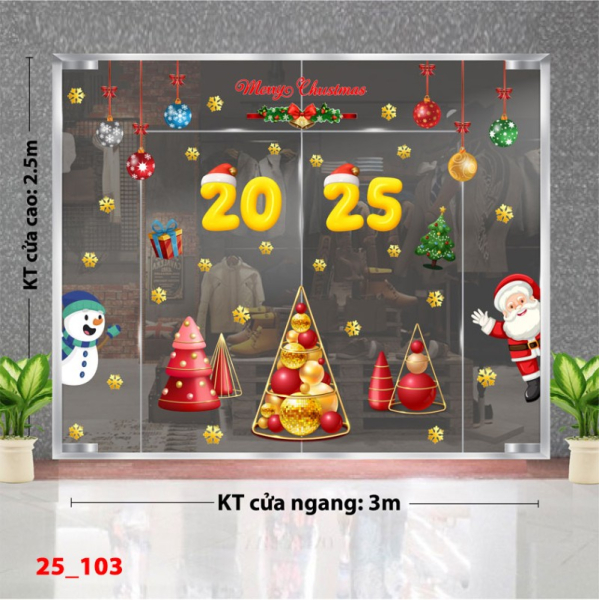 Decal dán tường Decal Noel combo 103 Decal dán tường Decal Noel combo 103