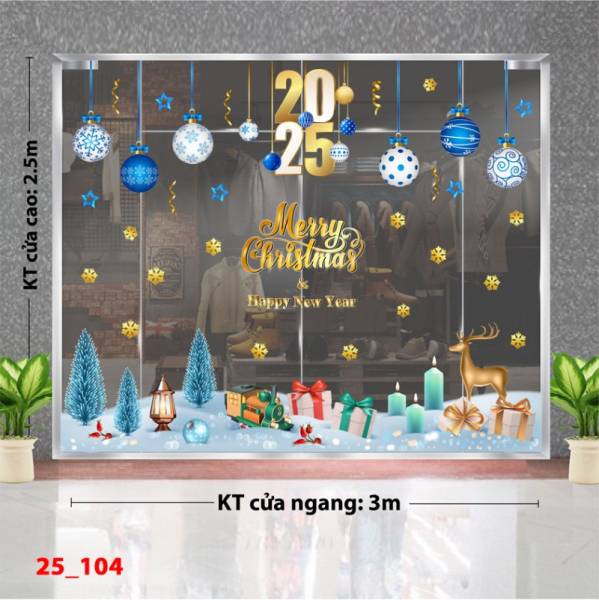 Decal dán tường Decal Noel combo 104- Qủa châu xanh Decal dán tường Decal Noel combo 104- Qủa châu xanh