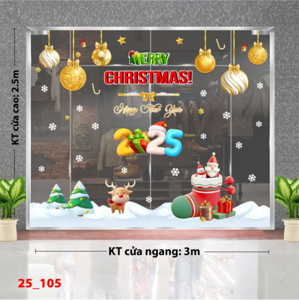 Decal dán tường Noel combo 105