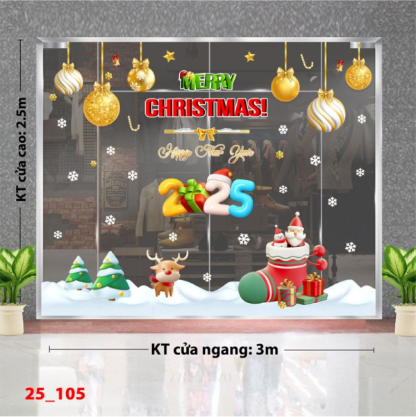 Decal dán tường Decal Noel combo 105 Decal dán tường Decal Noel combo 105