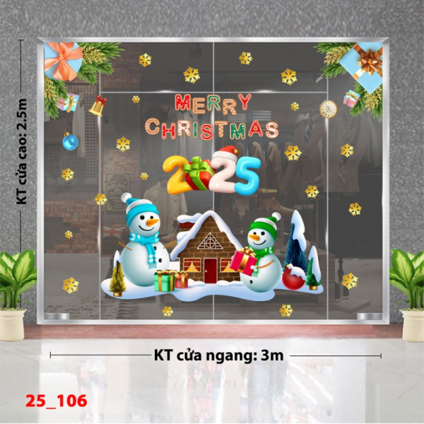 Decal dán tường Noel combo 106