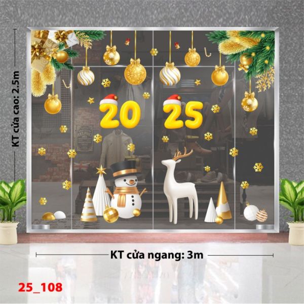 Decal dán tường Noel combo 108