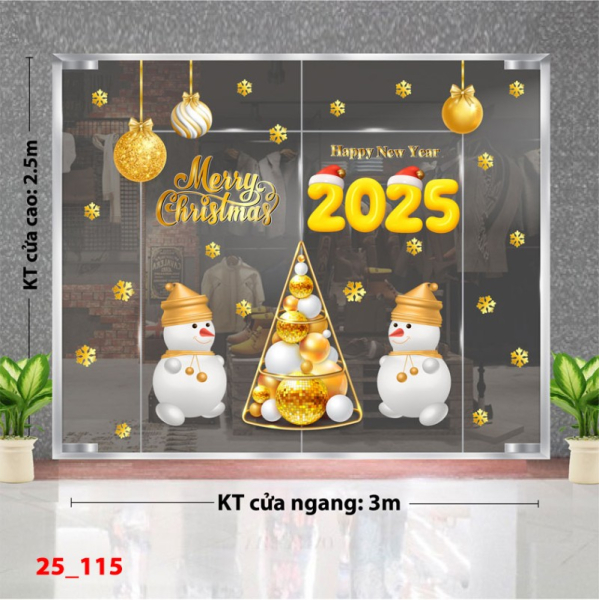 Decal dán tường Noel  combo 115