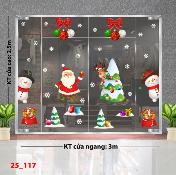 Decal dán tường Noel combo 117