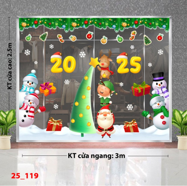 Decal dán tường Noel combo 119