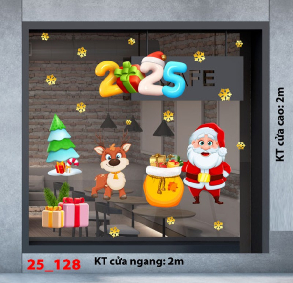 Decal dán tường Noel combo 128