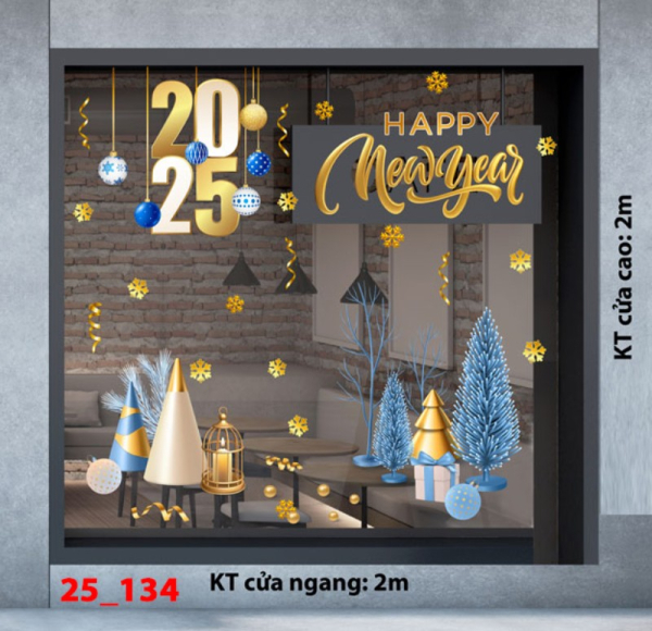 Decal dán tường Noel combo 134