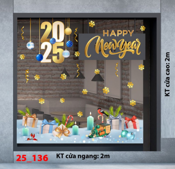 Decal dán tường Decal Noel combo 136 Decal dán tường Decal Noel combo 136