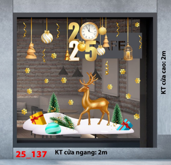 Decal dán tường Decal Noel combo 137 Decal dán tường Decal Noel combo 137