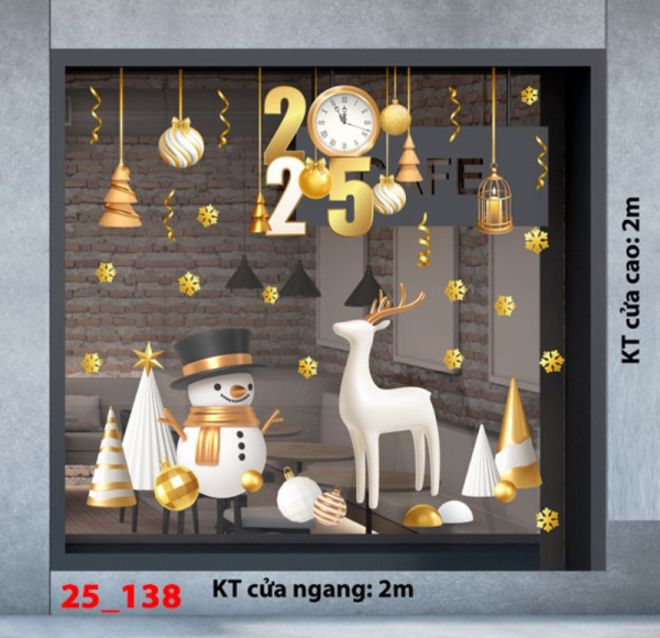 Decal dán tường Noel combo 138