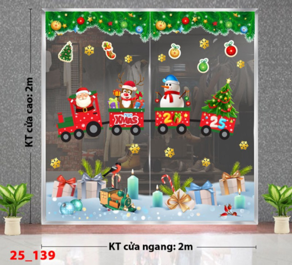 Decal dán tường Decal Noel combo 139 Decal dán tường Decal Noel combo 139