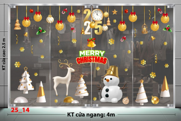 Decal dán tường Decal Noel combo 14- Tuần lộc trắng Decal dán tường Decal Noel combo 14- Tuần lộc trắng