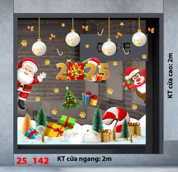 Decal dán tường Decal Noel combo 142 Decal dán tường Decal Noel combo 142