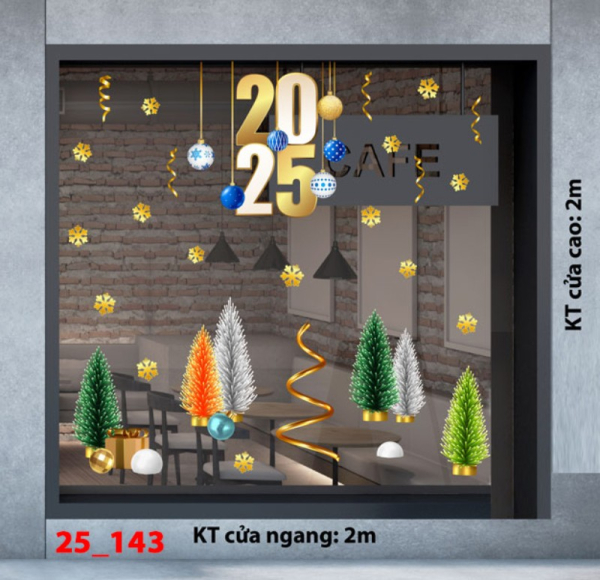 Decal dán tường Noel combo 143