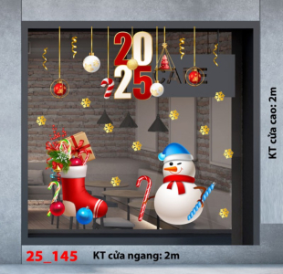 Decal dán tường Noel combo 145